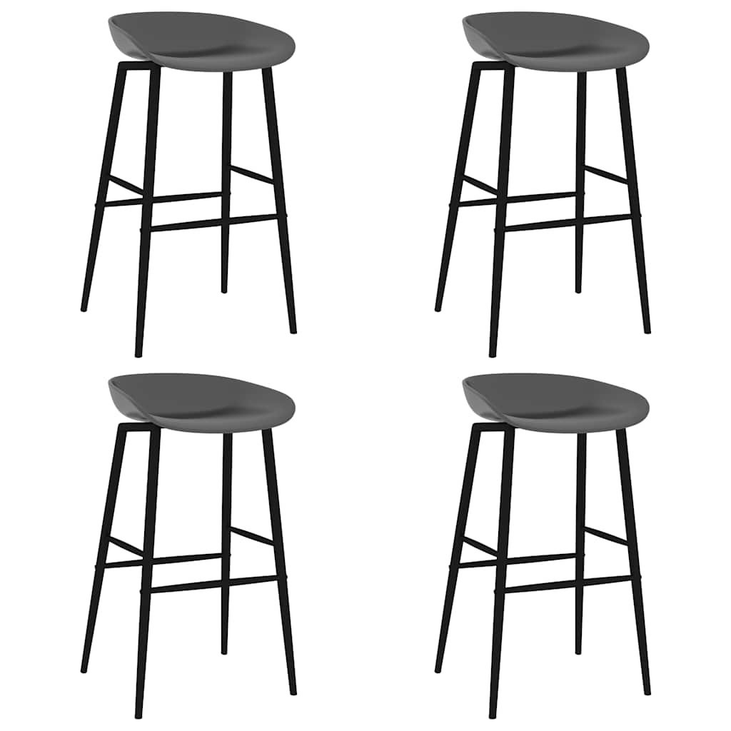 Chaises de bar lot de 4 gris - XIOS