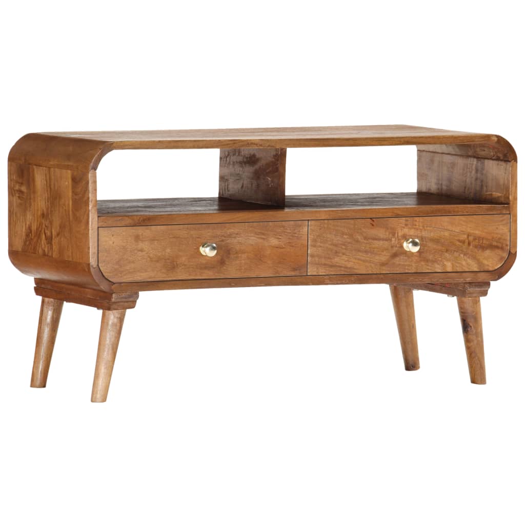 Meuble TV 90x35x47 cm Bois massif de manguier - XIOS