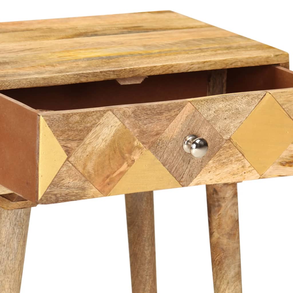 Table de chevet 43 x 30 x 58 cm Bois de manguier massif - XIOS