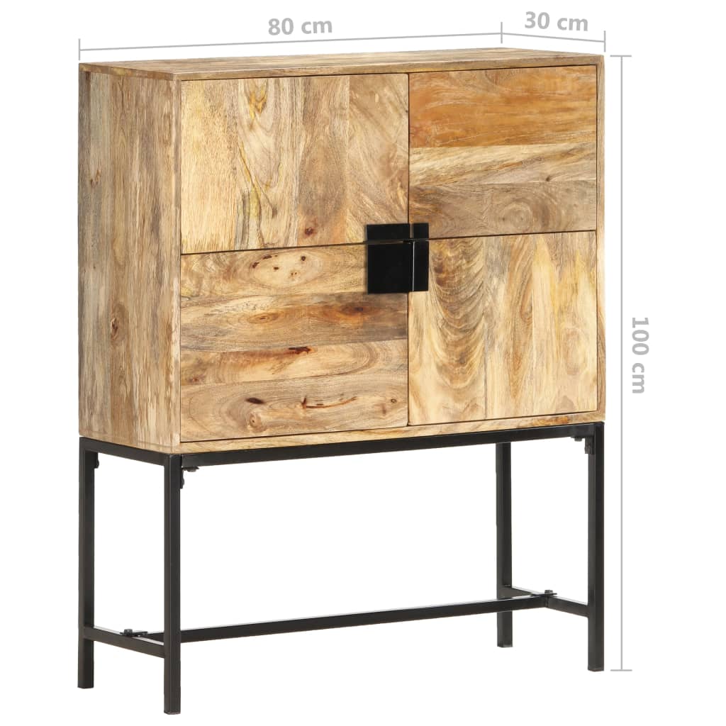 Buffet 80x30x100 cm Bois de manguier massif