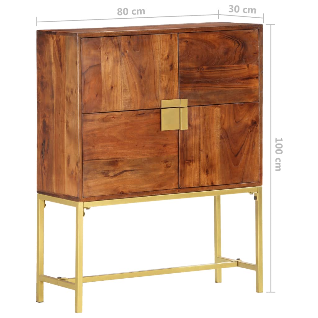 Buffet 80x30x100 cm Bois d'acacia solide
