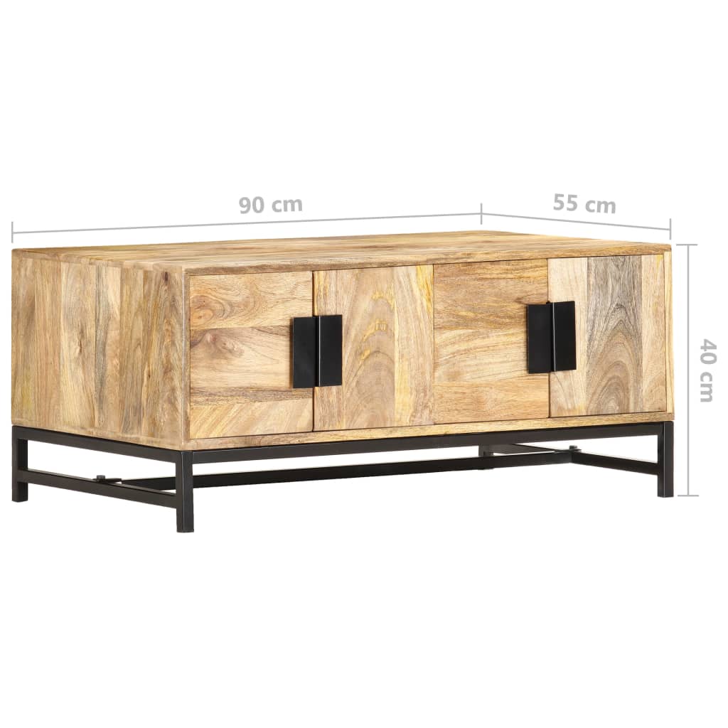 Table basse 90x55x40 cm Bois de manguier massif - XIOS