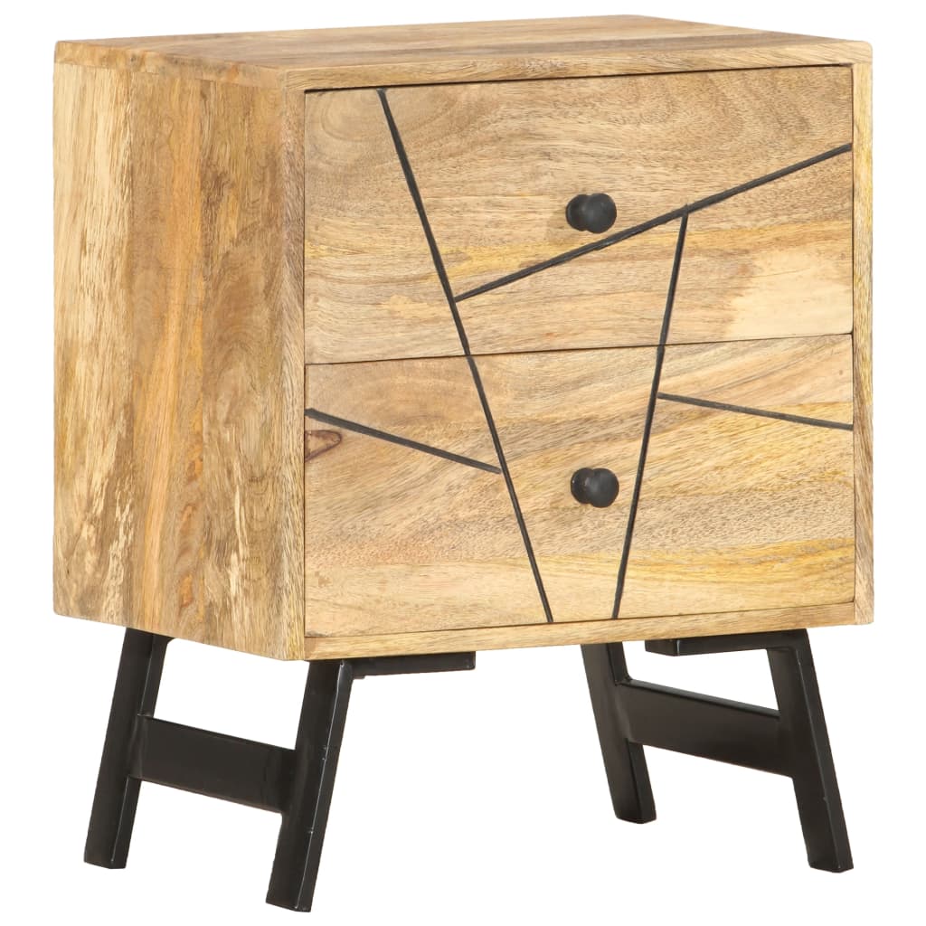 Table de chevet 40x30x50 cm Bois de manguier massif - XIOS