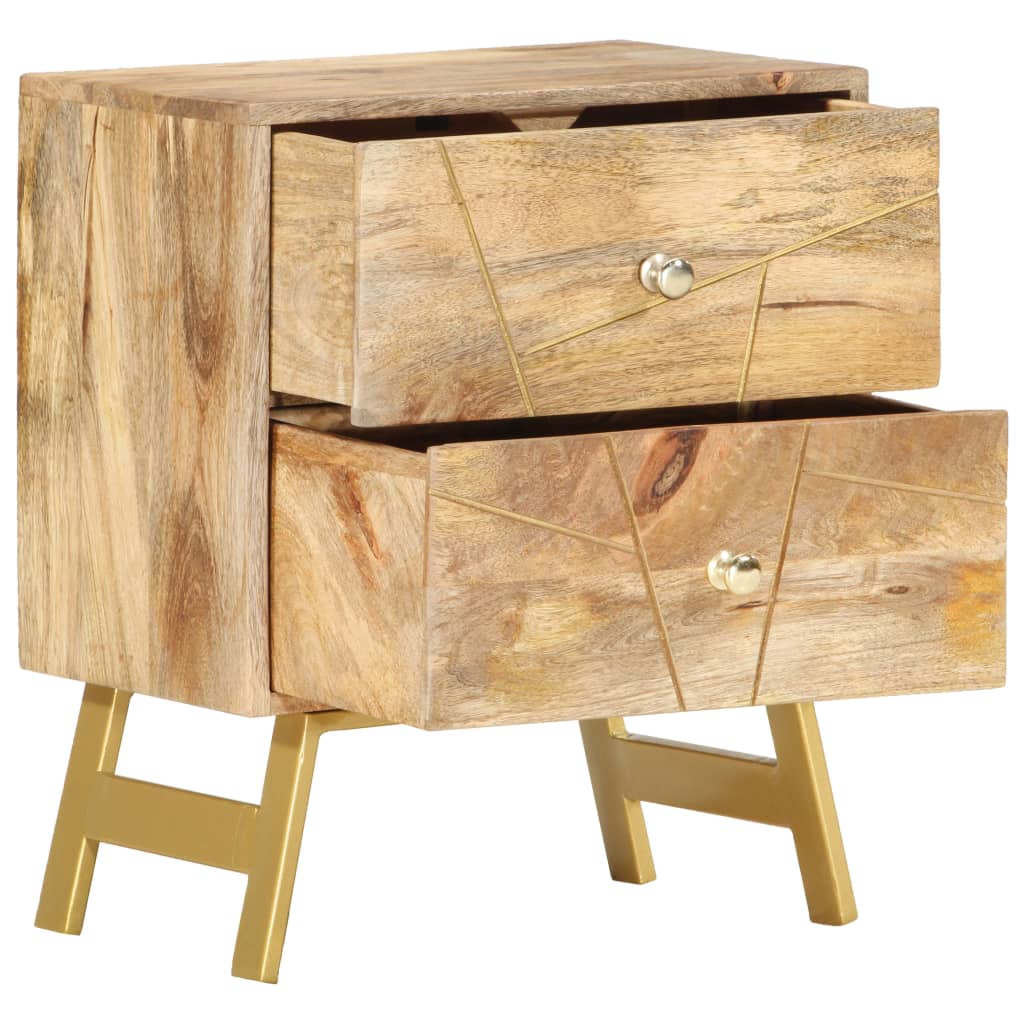 Table de chevet 40x30x50 cm Bois de manguier massif - XIOS