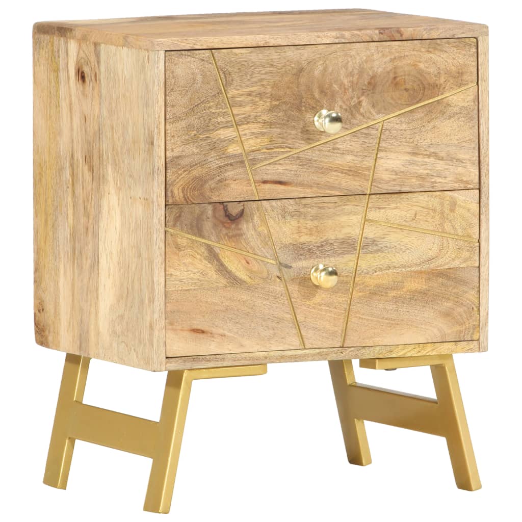 Table de chevet 40x30x50 cm Bois de manguier massif - XIOS