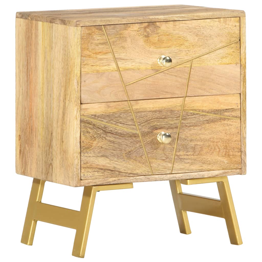 Table de chevet 40x30x50 cm Bois de manguier massif - XIOS