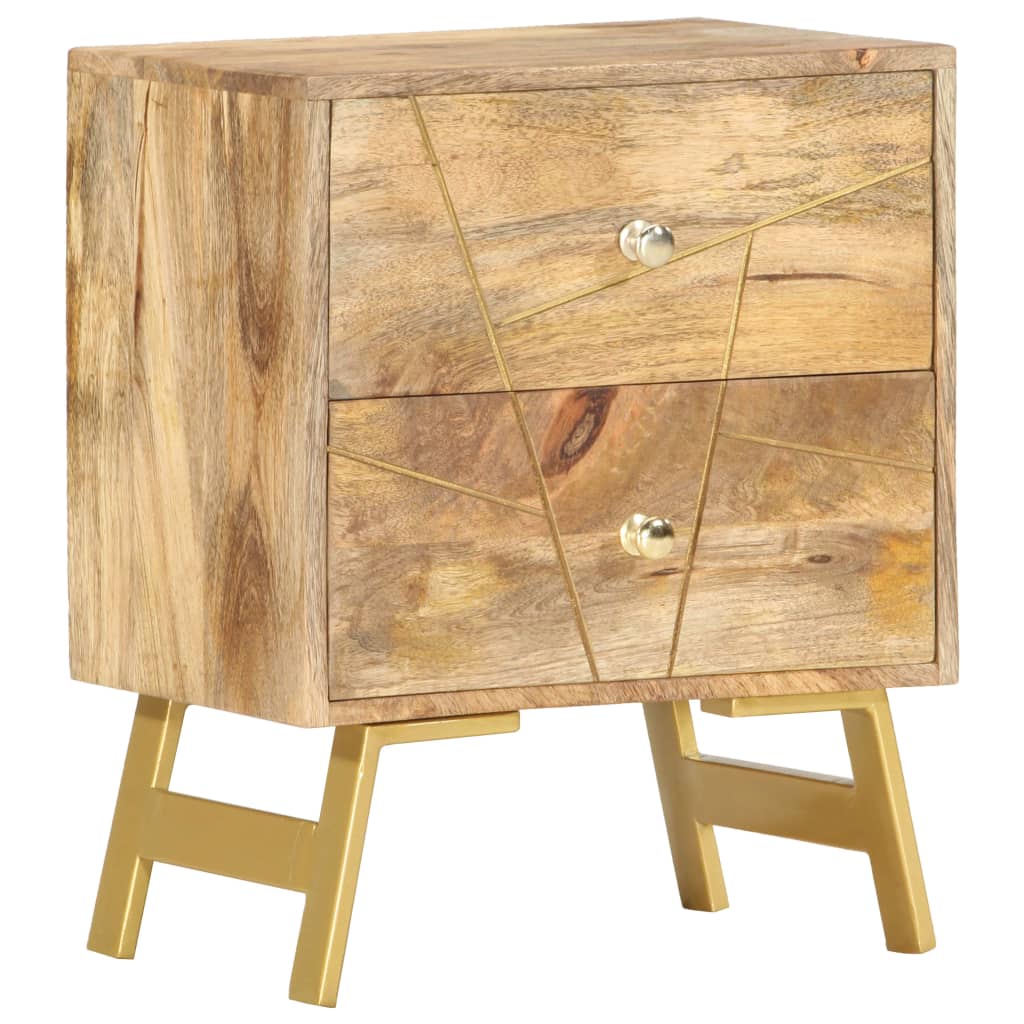 Table de chevet 40x30x50 cm Bois de manguier massif - XIOS