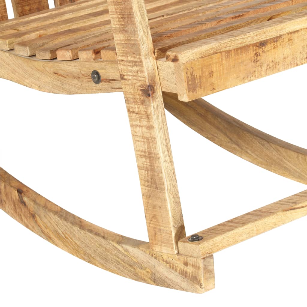 Chaise à bascule de jardin Bois de manguier solide - XIOS