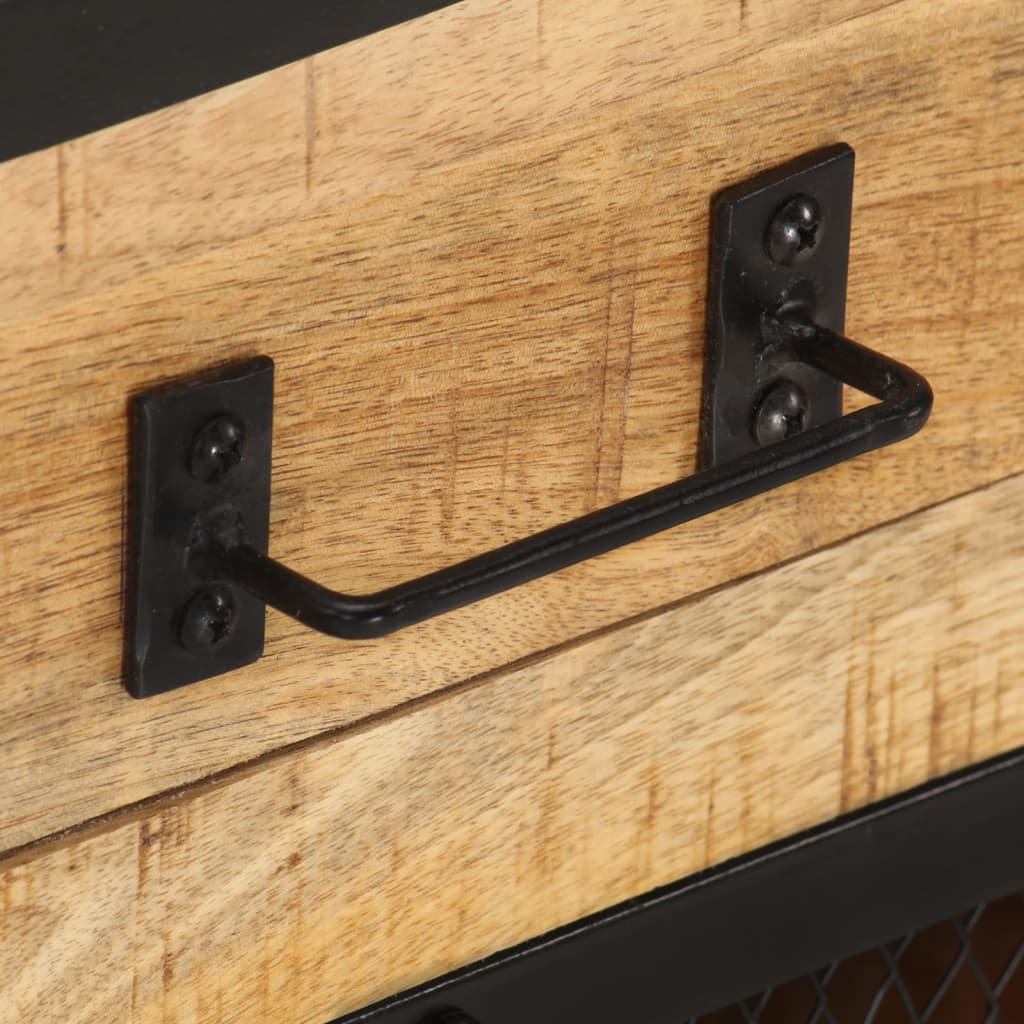 Table de chevet 43x30x51 cm Bois de manguier massif brut - XIOS