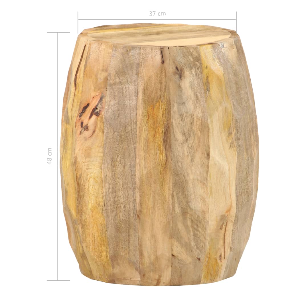 Tabouret tambour Bois de manguier solide