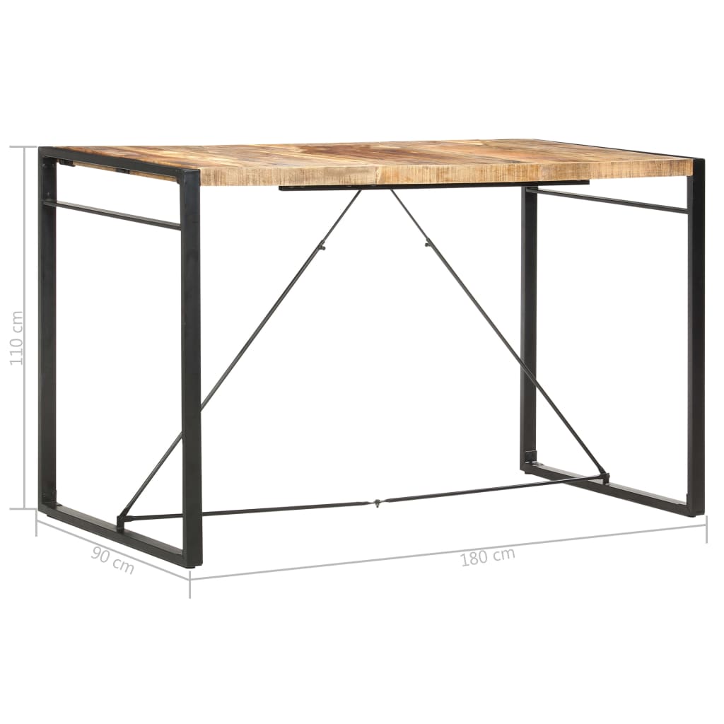 Table de bar 180x90x110 cm Bois de manguier massif - XIOS