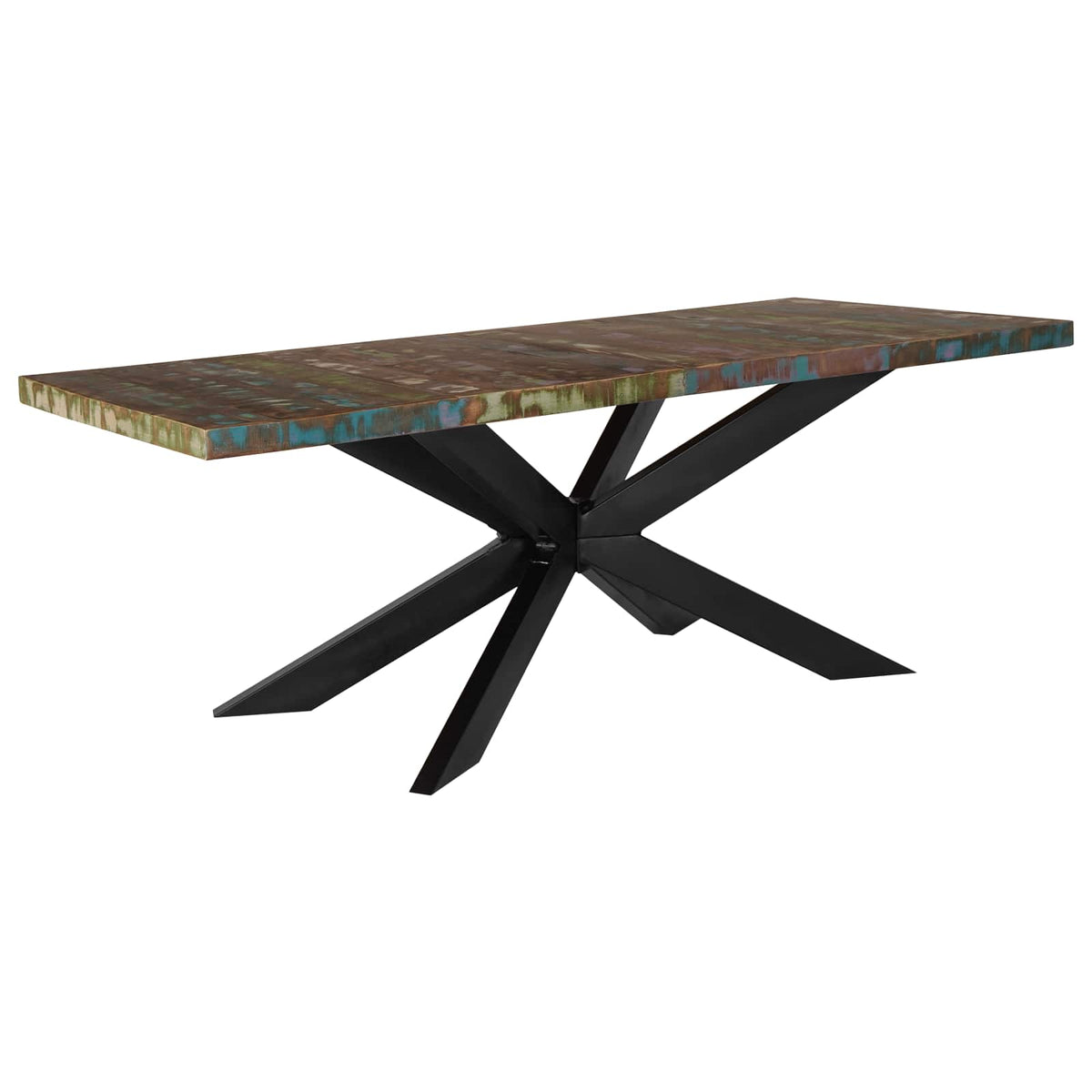 Table de salle à manger 180x90x76cm Bois de récupération solide