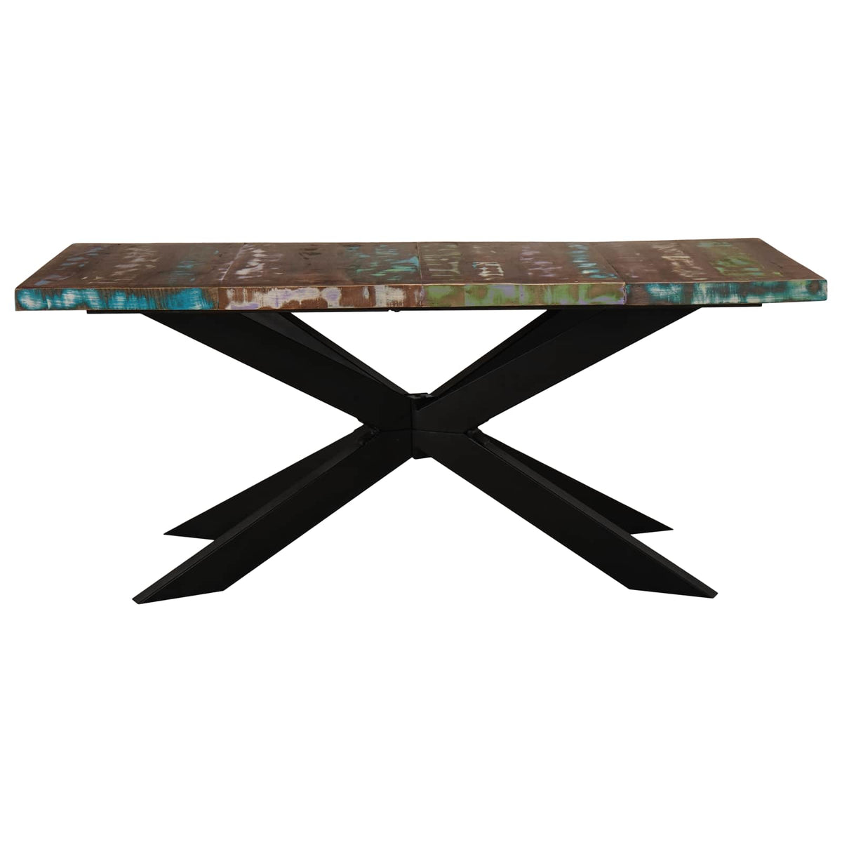Table de salle à manger 180x90x76cm Bois de récupération solide