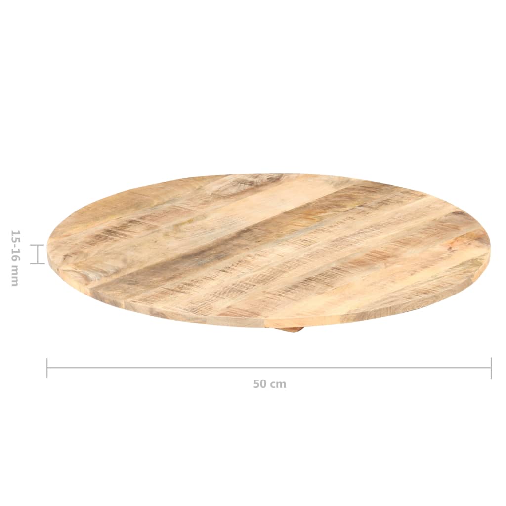 Dessus de table Bois de manguier solide Rond 15-16 mm 50 cm - XIOS