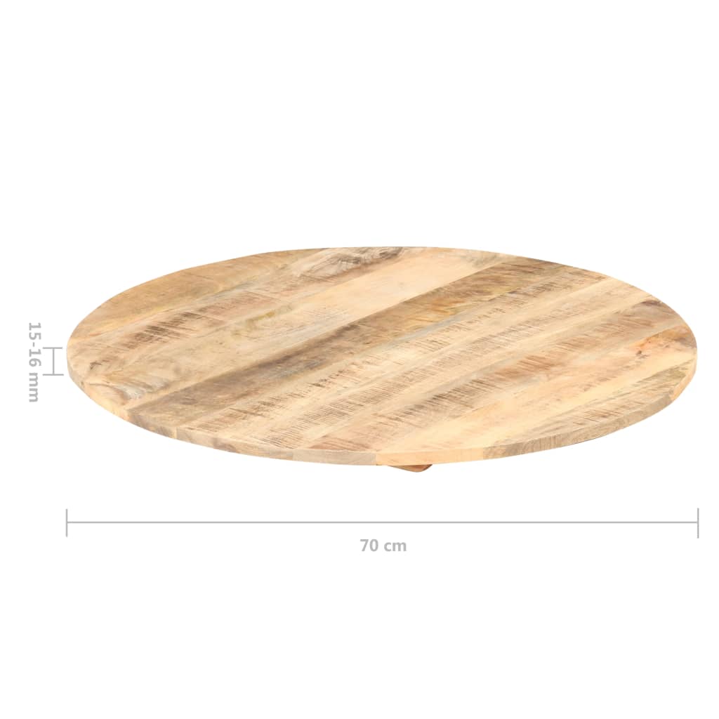 Dessus de table Bois de manguier solide Rond 15-16 mm 70 cm - XIOS
