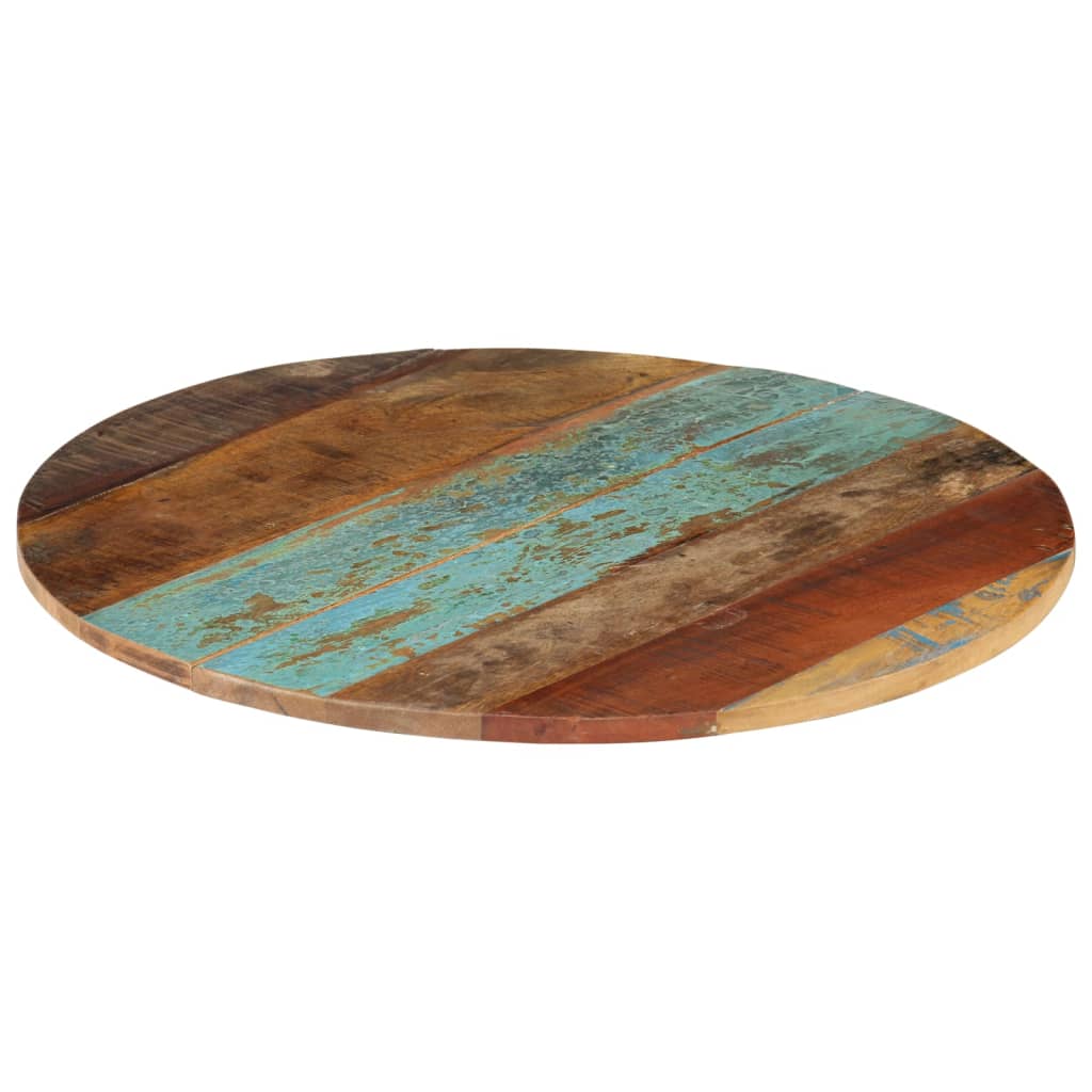 Dessus de table rond 60 cm 15-16 mm Bois de récupération - XIOS
