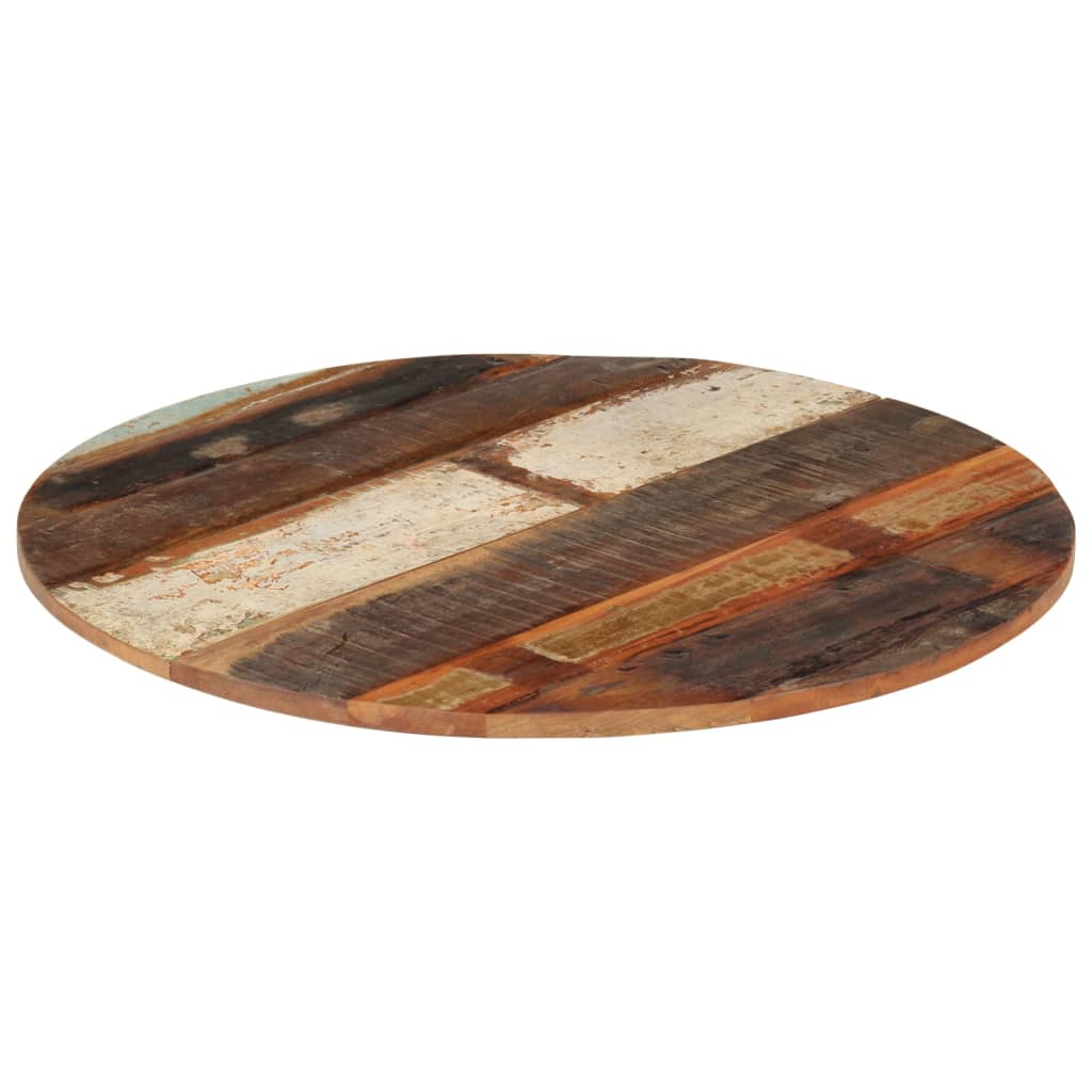 Dessus de table rond 70 cm 15-16 mm Bois de récupération - XIOS