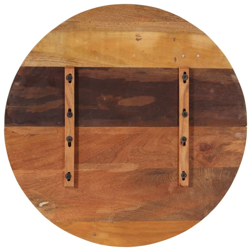 Dessus de table rond 80 cm 25-27 mm Bois de récupération solide - XIOS
