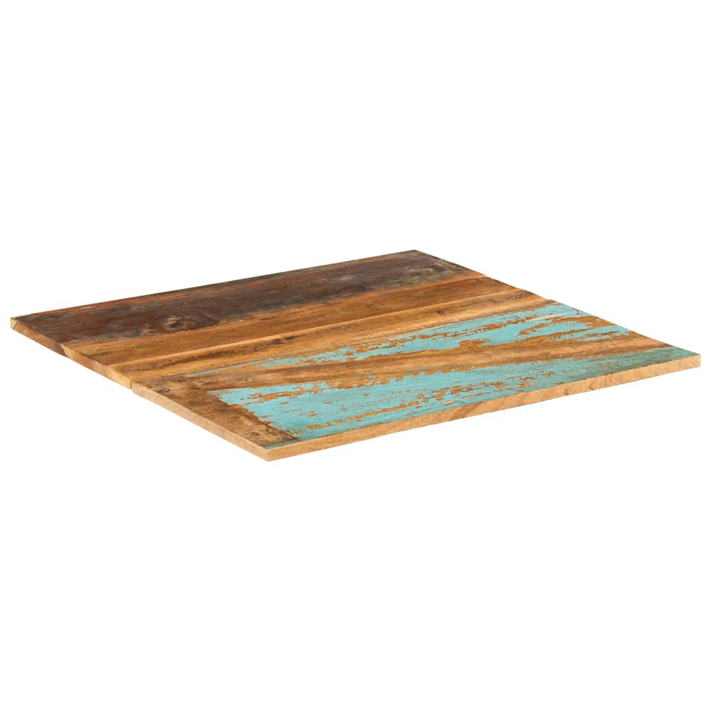 Dessus de table carré 70x70 cm 15-16 mm Bois de récupération - XIOS
