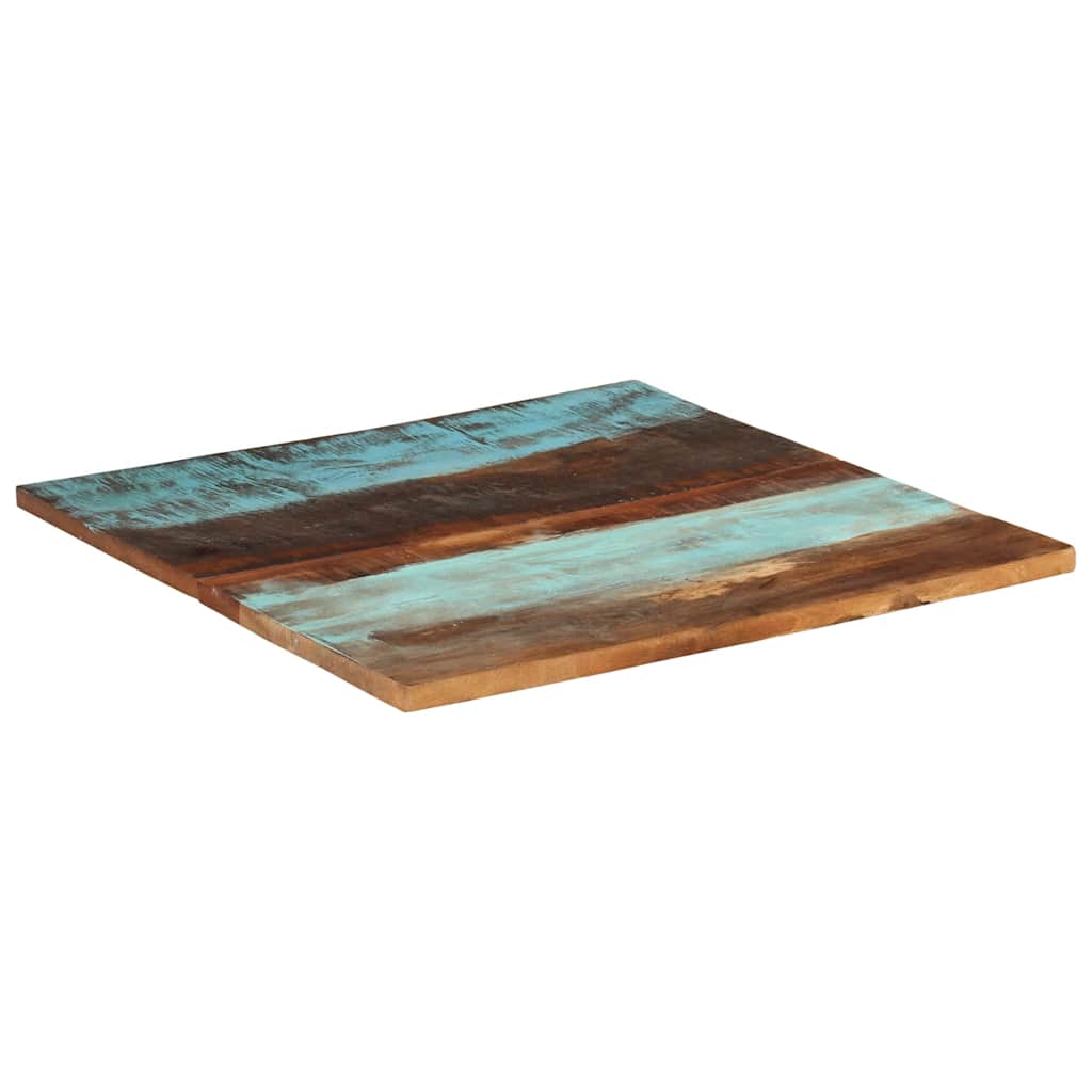 Dessus de table carré 80x80 cm 25-27 mm Bois de récupération - XIOS