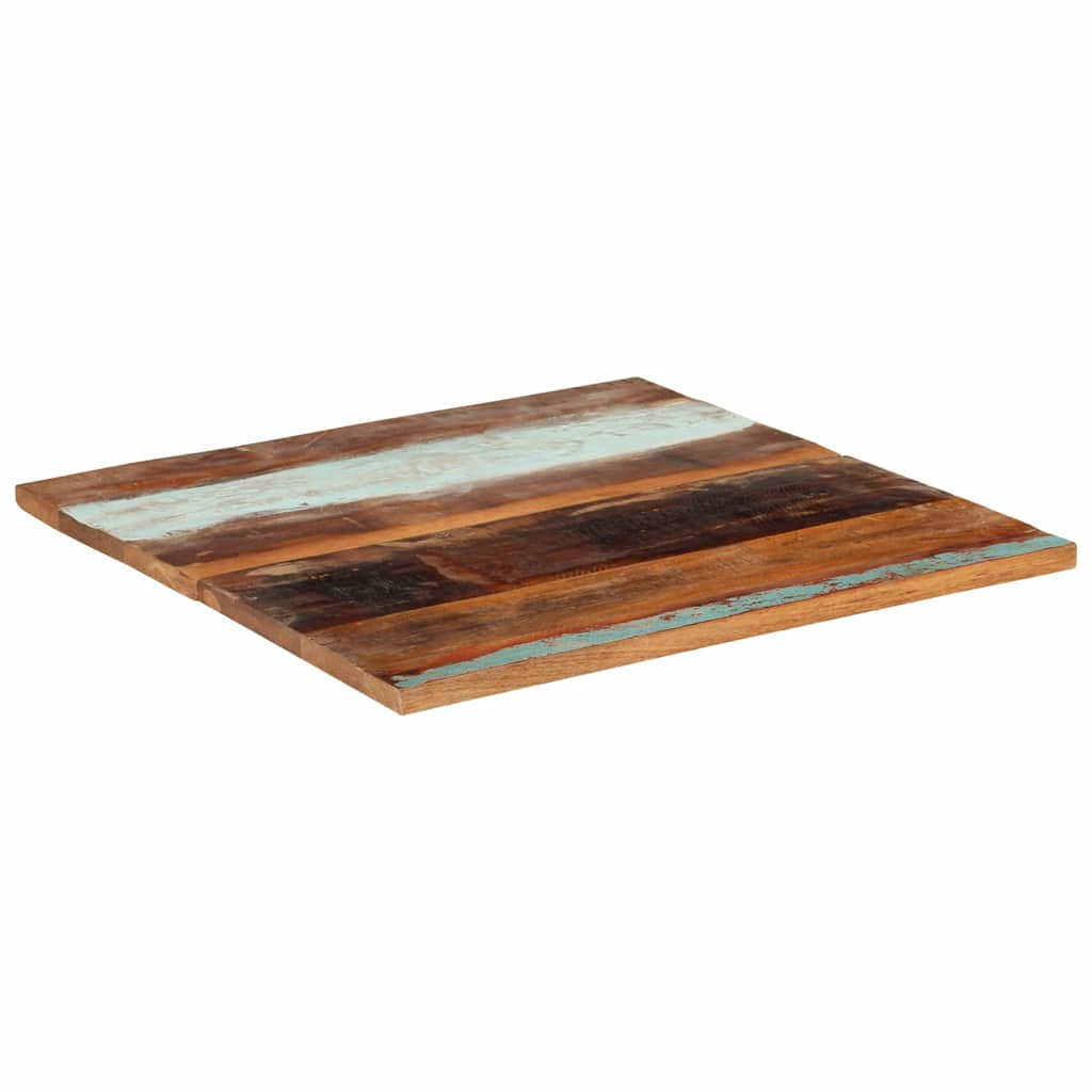 Dessus de table carré 80x80 cm 25-27 mm Bois de récupération - XIOS