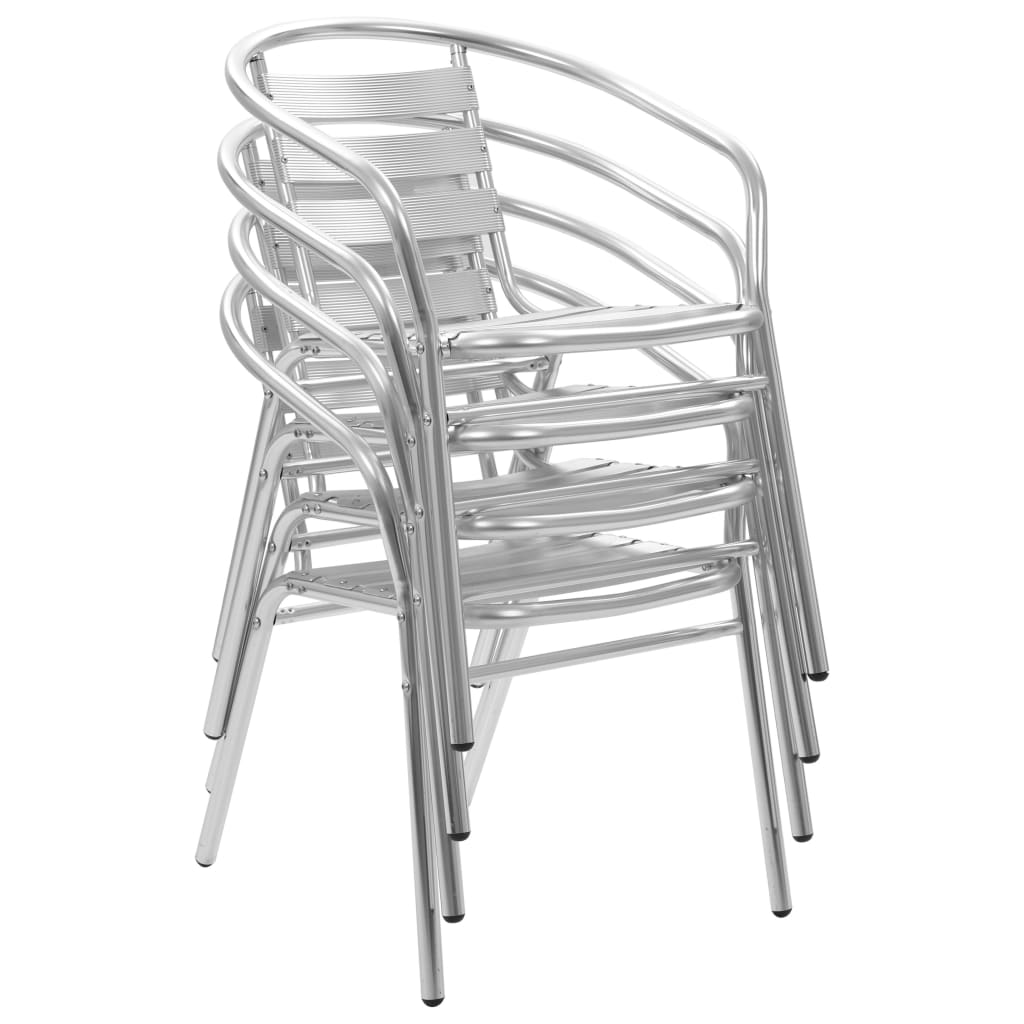 Ensemble à manger d'extérieur 5 pcs Aluminium Argenté - XIOS