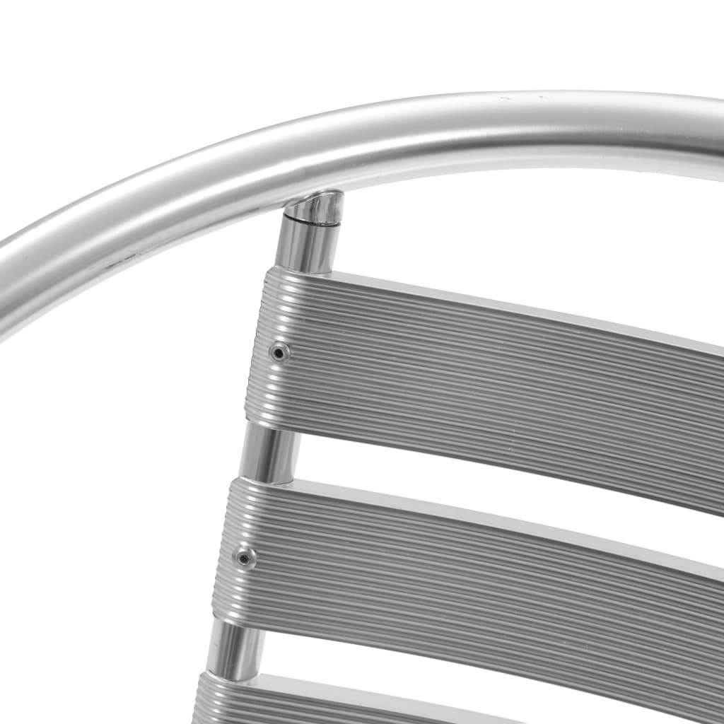 Ensemble à manger d'extérieur 5 pcs Aluminium Argenté - XIOS