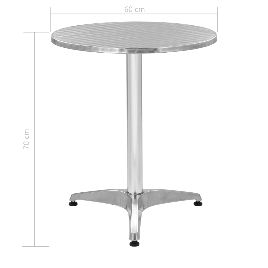 Ensemble à manger d'extérieur 5 pcs Aluminium Argenté - XIOS