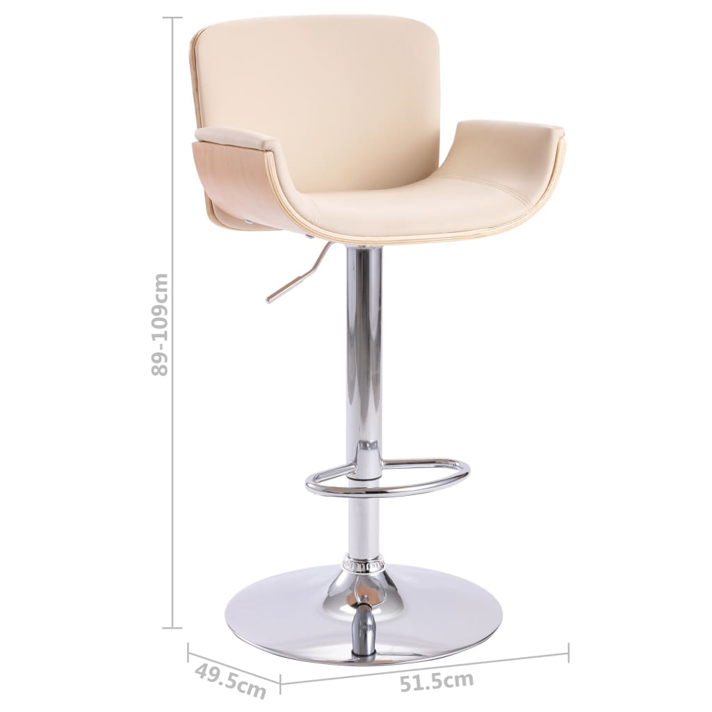 Tabouret de bar Crème Similicuir - XIOS