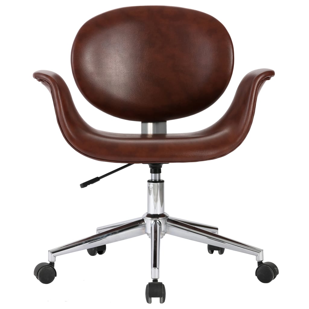 Chaise pivotante à manger Marron Similicuir - XIOS