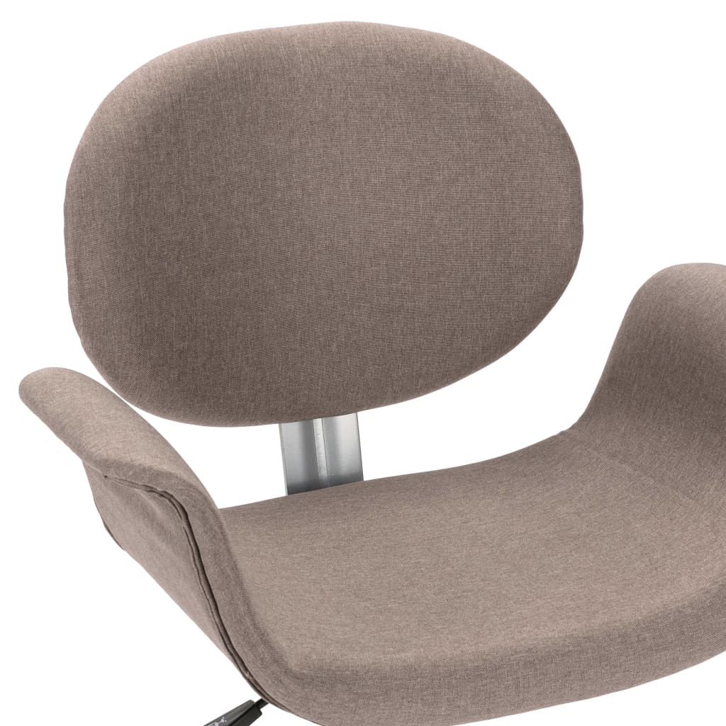 Chaise pivotante à manger taupe tissu - XIOS