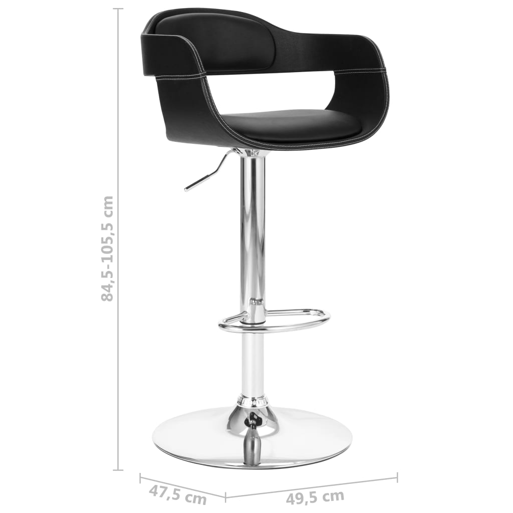 Tabouret de bar Noir Similicuir - XIOS