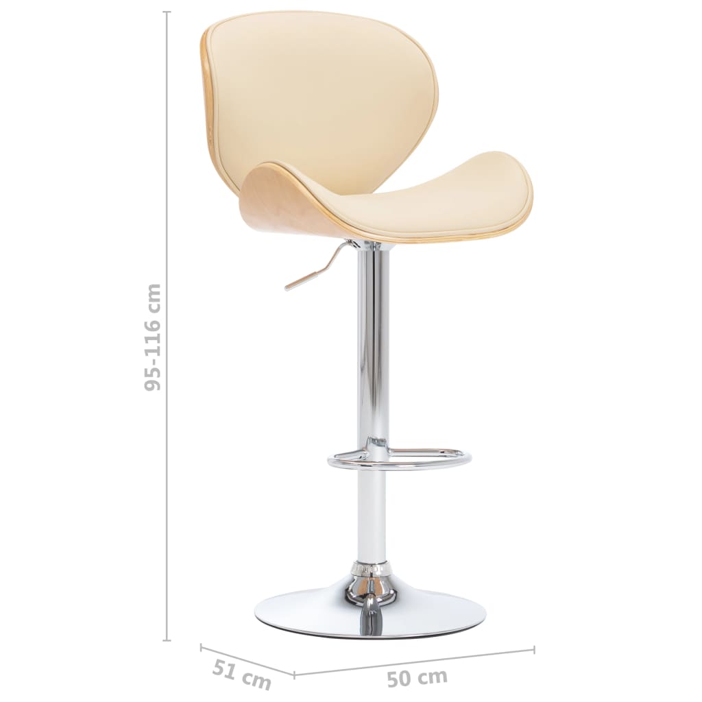 Tabouret de bar Crème Similicuir - XIOS