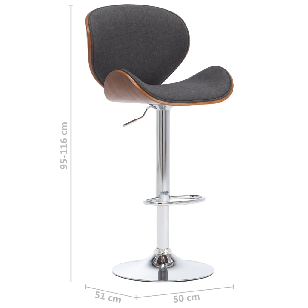 Tabouret de bar Gris Tissu - XIOS