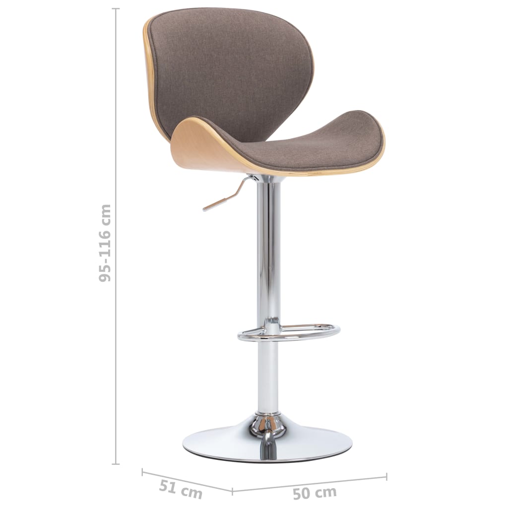 Tabouret de bar Taupe Tissu - XIOS