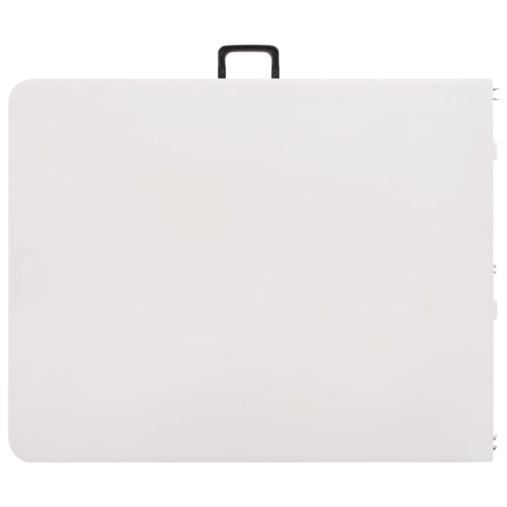 Table pliable de jardin avec 2 bancs 180 cm Acier et PEHD Blanc - XIOS