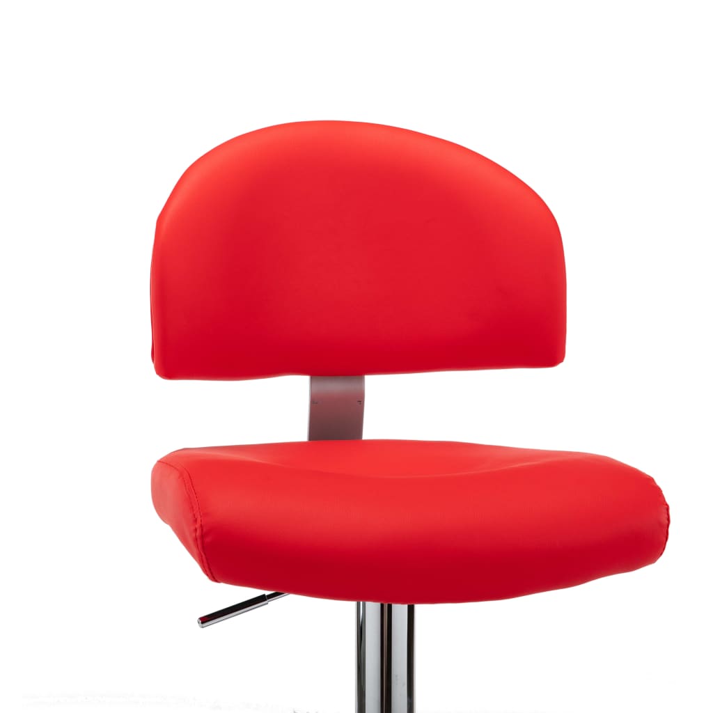Tabourets de bar lot de 2 rouge similicuir - XIOS