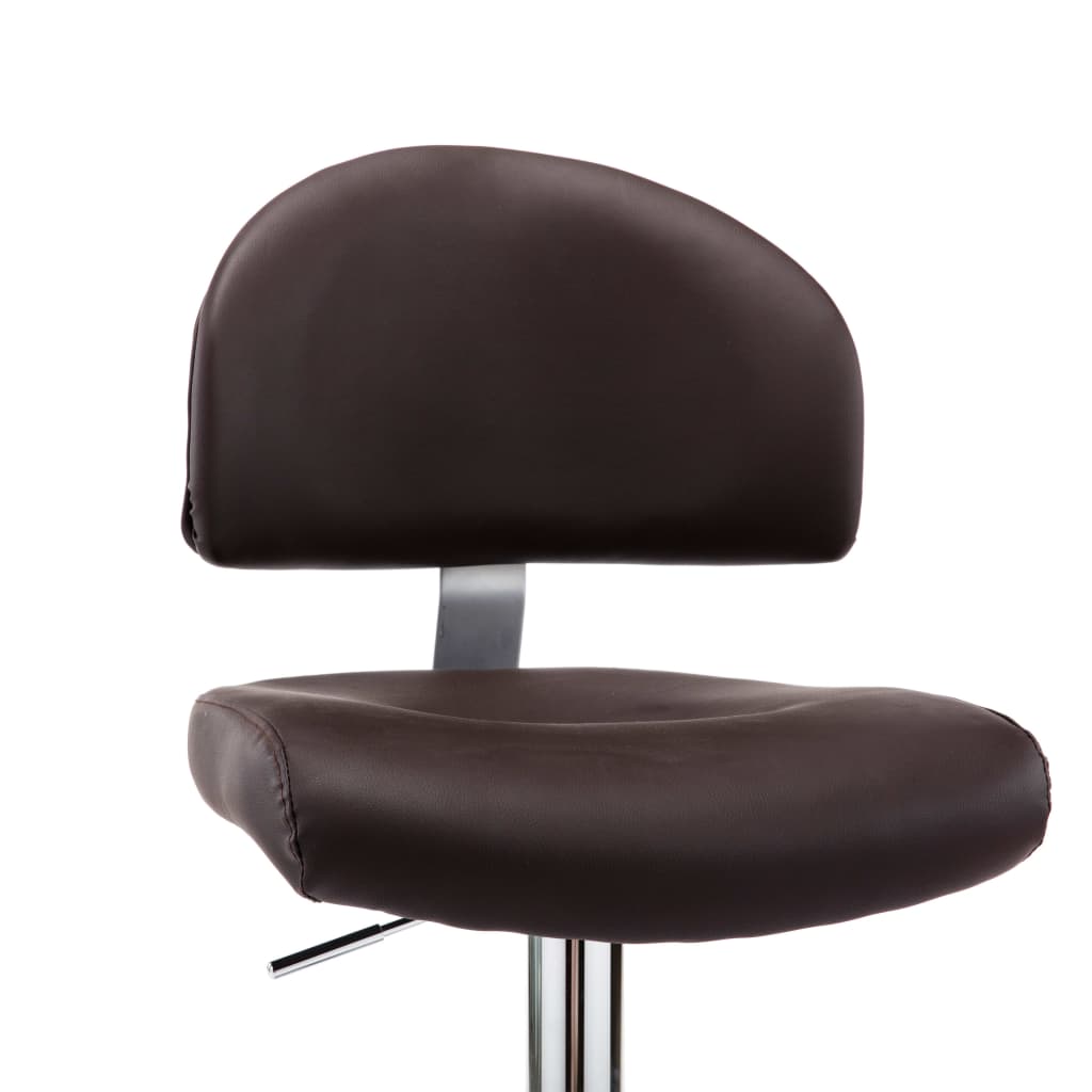 Tabourets de bar lot de 2 marron similicuir - XIOS