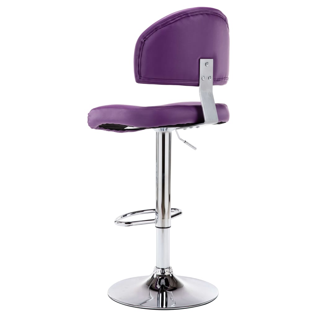 Tabourets de bar lot de 2 violet similicuir - XIOS
