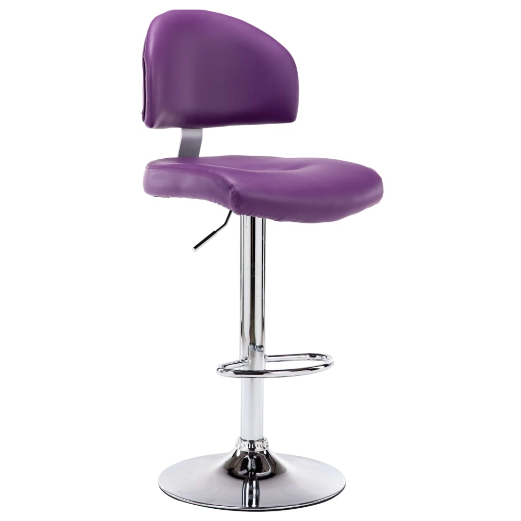 Tabourets de bar lot de 2 violet similicuir - XIOS
