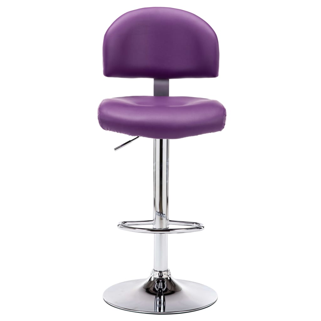Tabourets de bar lot de 2 violet similicuir - XIOS