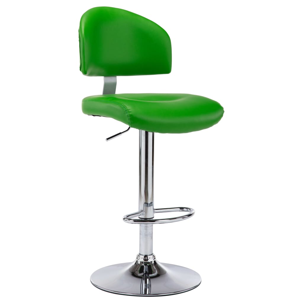 Tabourets de bar lot de 2 vert similicuir - XIOS
