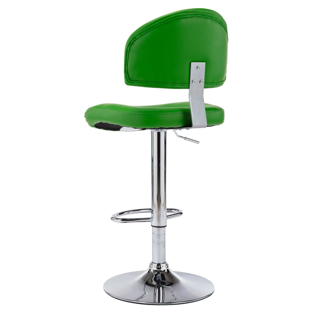 Tabourets de bar lot de 2 vert similicuir - XIOS