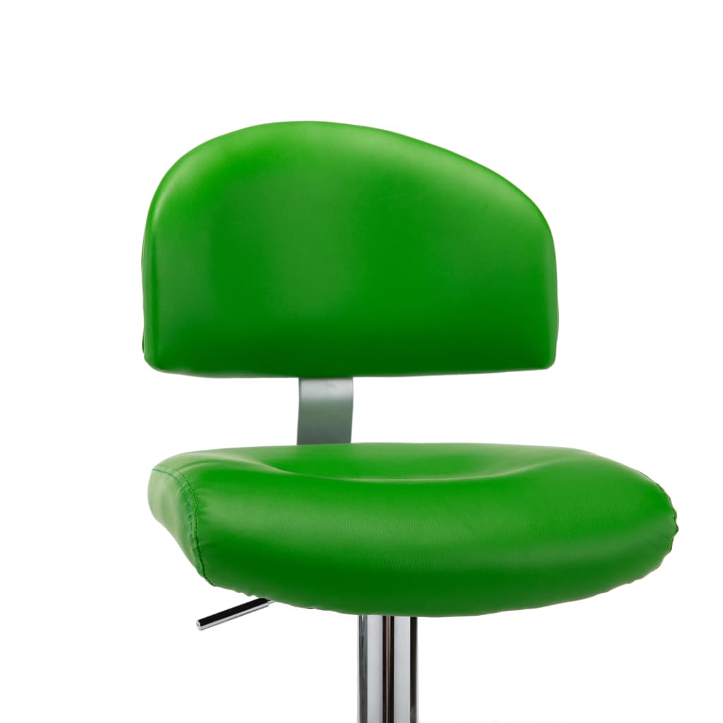 Tabourets de bar lot de 2 vert similicuir - XIOS