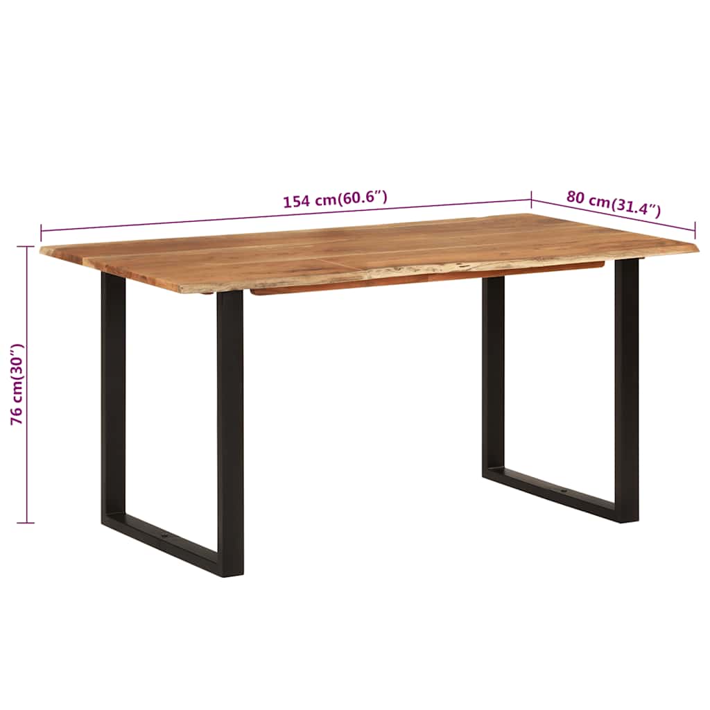 Table de salle à manger 154x80x76 cm Bois d'acacia solide - XIOS