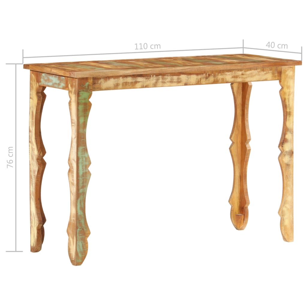 Table console 110x40x76 cm Bois de récupération massif - XIOS