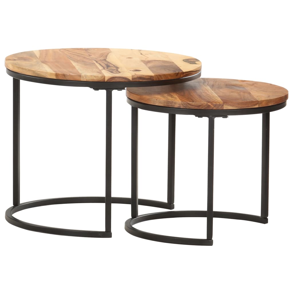 Tables gigognes 2 pcs Bois d'acacia massif - XIOS