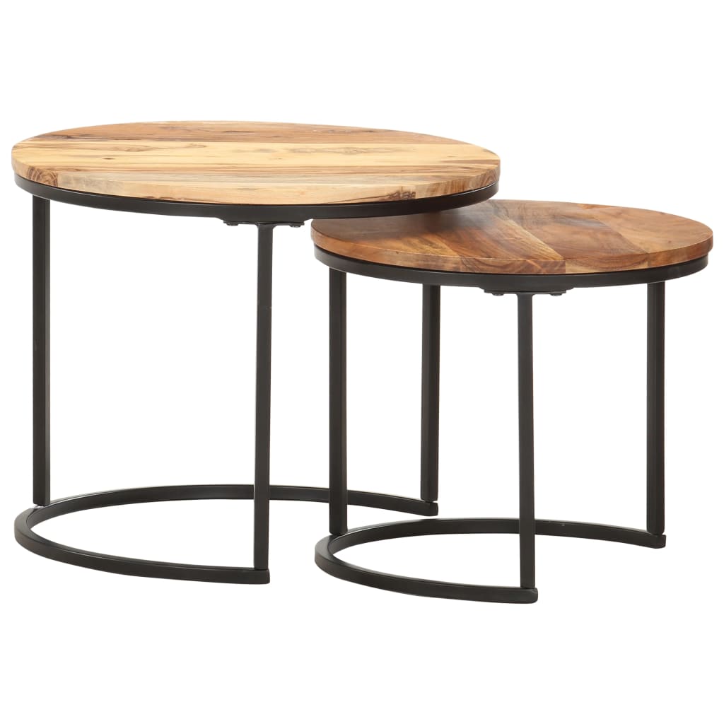 Tables gigognes 2 pcs Bois d'acacia massif - XIOS