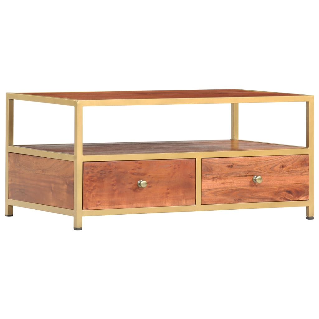Table basse 90 x 50 x 40 cm Bois d'acacia massif - XIOS