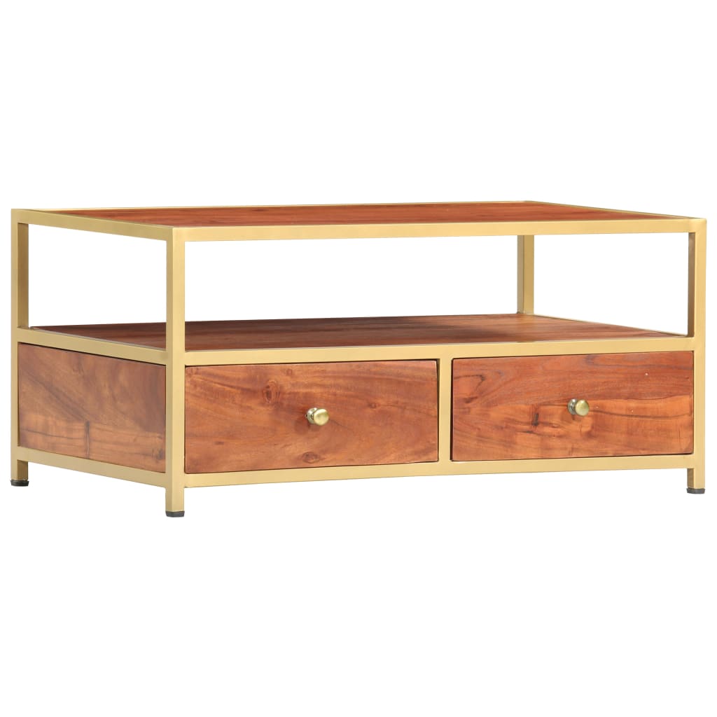 Table basse 90 x 50 x 40 cm Bois d'acacia massif - XIOS